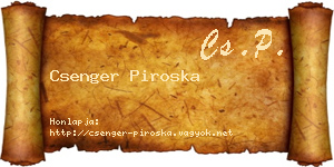 Csenger Piroska névjegykártya